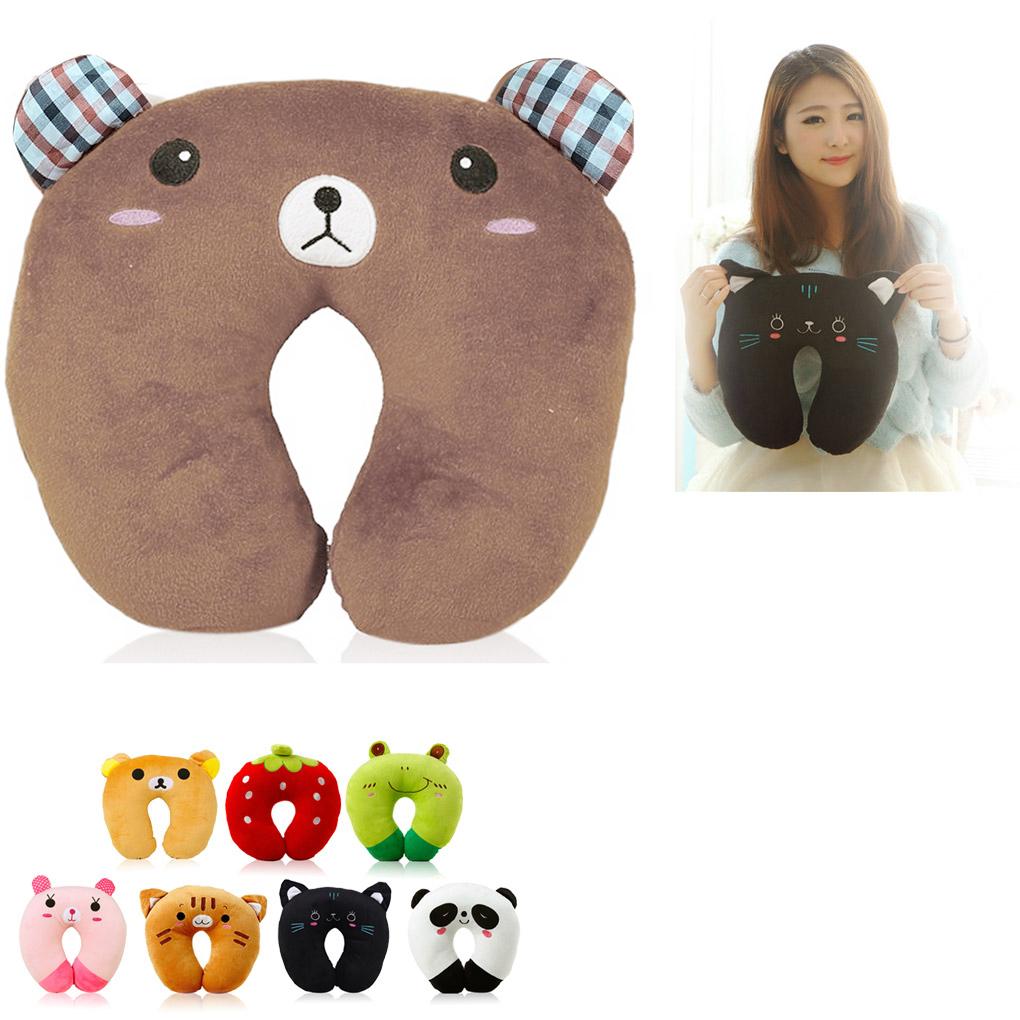 9 Colors Soft U-Shaped Plush Sleep Neck Protection Pillow Office Cushion Cute Lovely Travel Pillows For Children