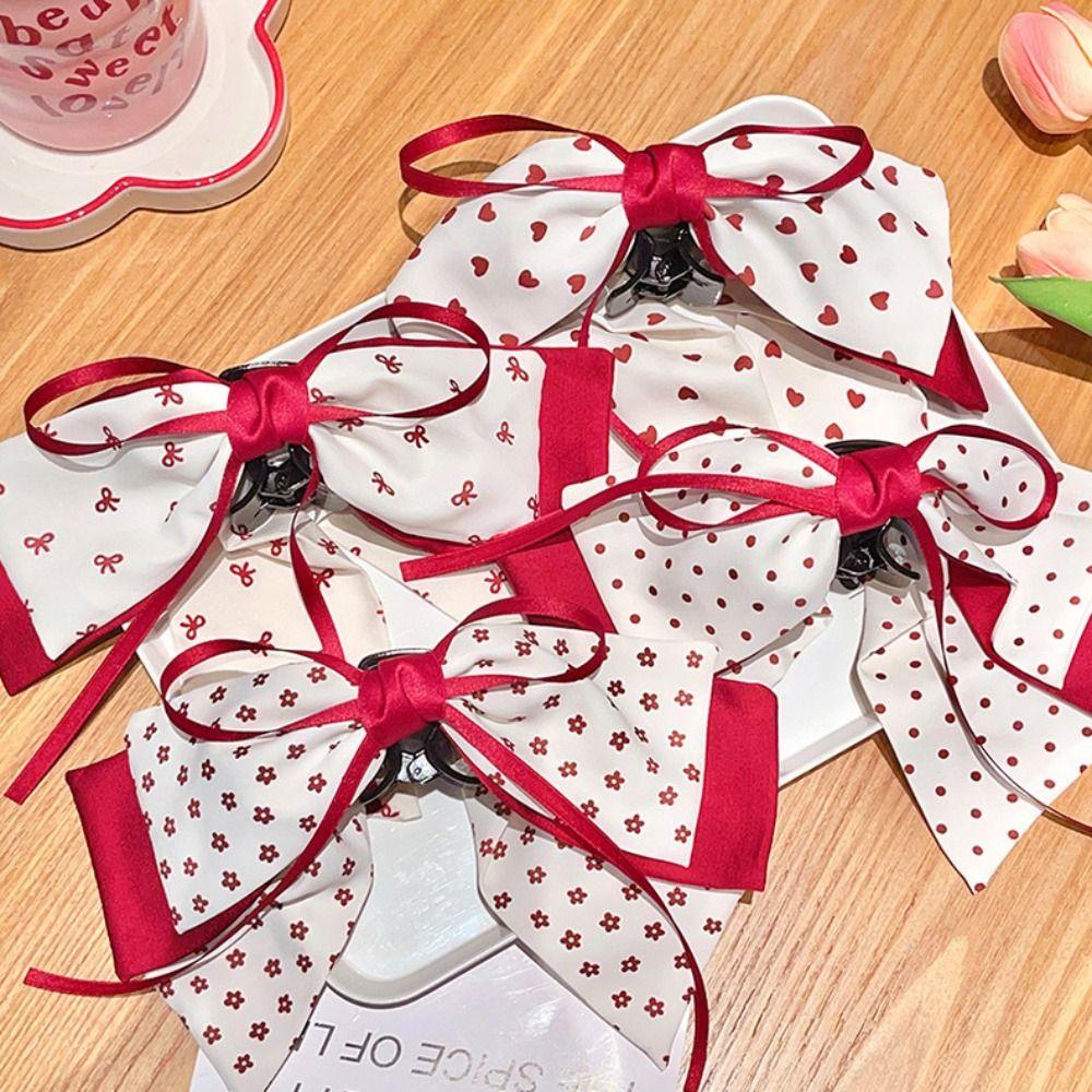 Bow Ponytail Buckle Clip Korean Style Princess Hair Claw Cute Sweet Bow Hair Clip  Girls