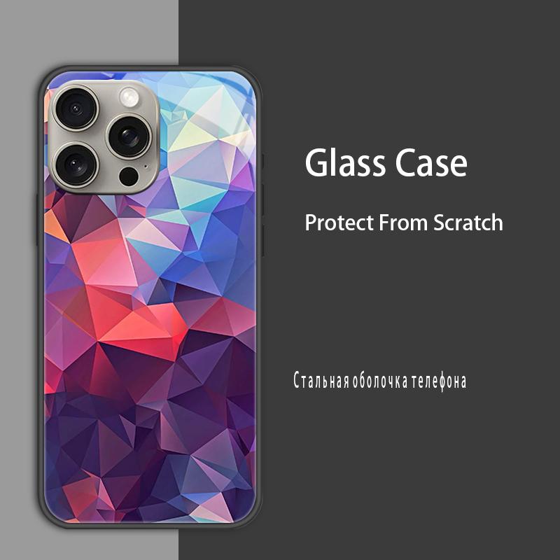 Für iPhone 15 15Pro Max Plus Hülle Abdeckung Hartglas Hülle Hartschale Bumper Für iPhone 14 Pro 14 Plus 14Pro Max Schutzhülle