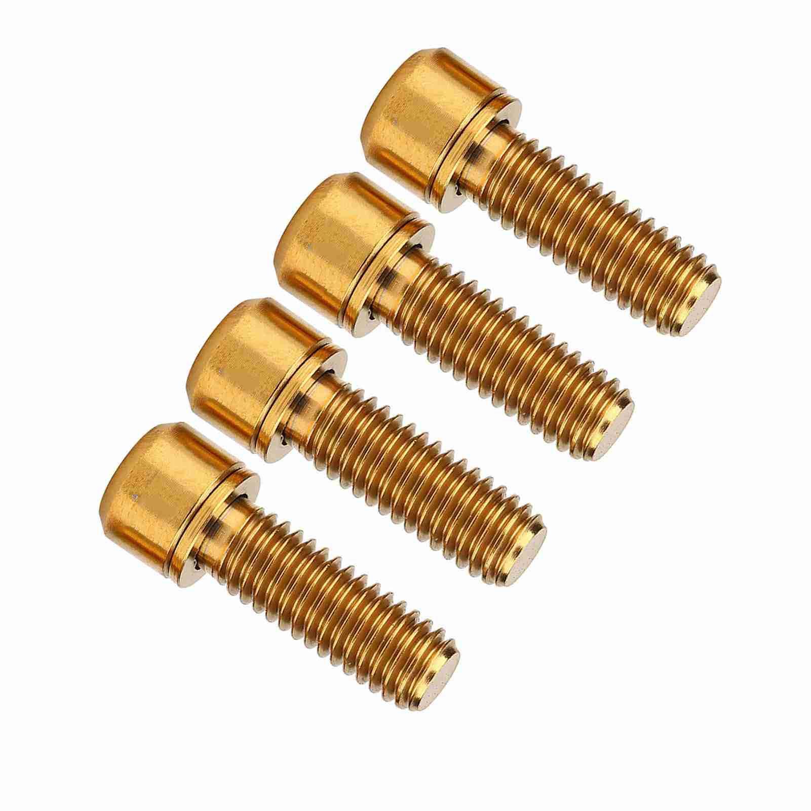 

4Pcs M6x18mm Bike Disc Brake Clamp Bolt Fixed Screw with Gasket Purple