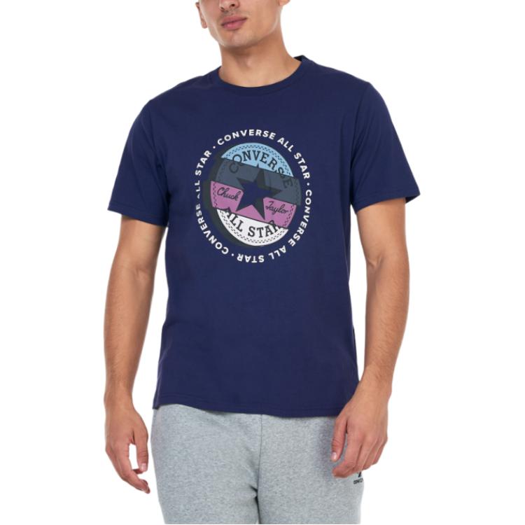 Converse Chucks Beyond T Shirt Men's Marine Blue 10026549-A03