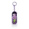 Waterproof Keychain Pill Organizer Tulip Pattern Portable Compact Pill Case Small for Outdoor Activities Daily Medication Carry