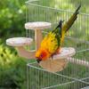 Parrots Ladder Wooden Bird Perch Stand Wear Resistant Parrot Perch Platform  Small Pet