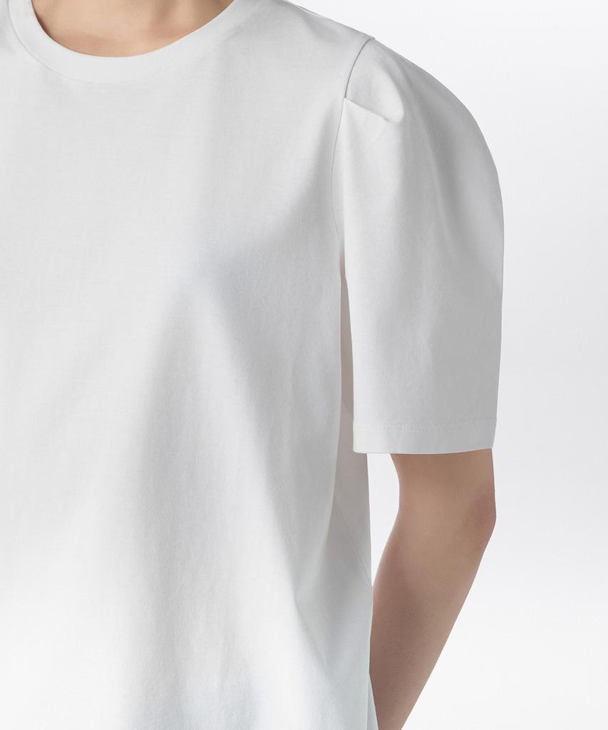 MUSINSA STANDARD WOMAN Women'S Silket Puff Sleeve T-Shirt [White]