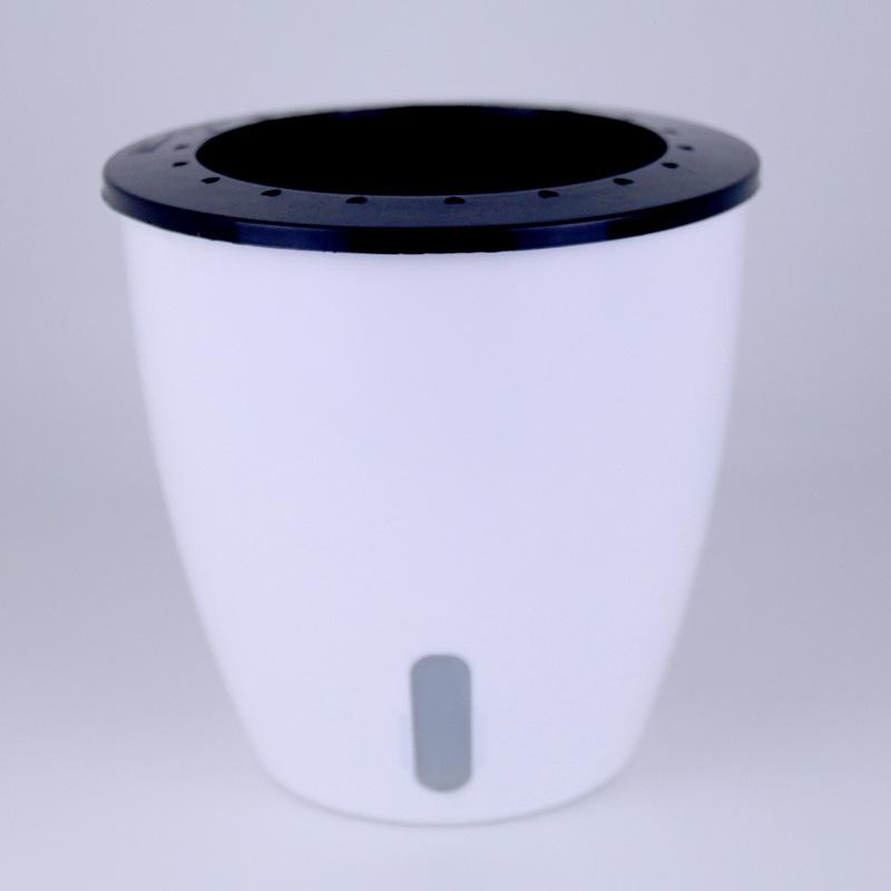 

Ленивый цветочный горшок для водных растений, цветочный горшок/самополивающийся цветочный горшок с видимым уровнем воды, питомник для ухода за корнями, комнатный 11cm-4.3inch белый