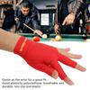 Billiard Pool Gloves 3 Fingers Cue Gloves Shooters Snooker Cue Sport Glove For Left Right Hand Red