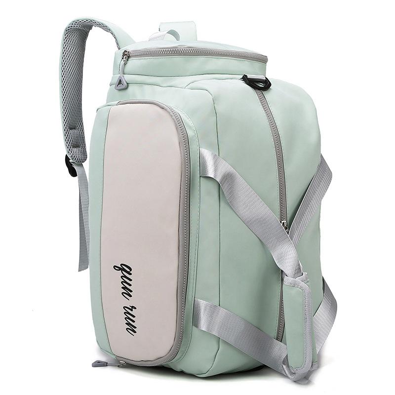 

Fashion multi-function large-capacity portable travel bag with shoe compartment dry and wet separation sports fitness bag can cover the tie rod колір зеленого яблука
