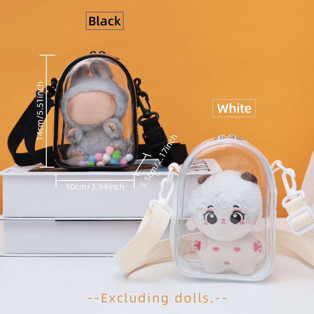 Labubu Sit Sit Party Zweite Generation Transparent Ita Umhängetasche Kinderwagentasche 14cm