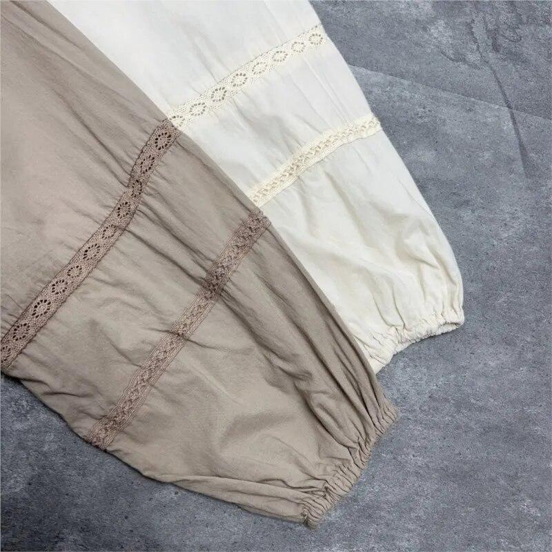 Johnature Frühling Sommer Aushöhlen Casual Frauen Tops Vintage Mori Lose O-ansatz Quaste Einfache Feste Farbe Weibliche Blusen