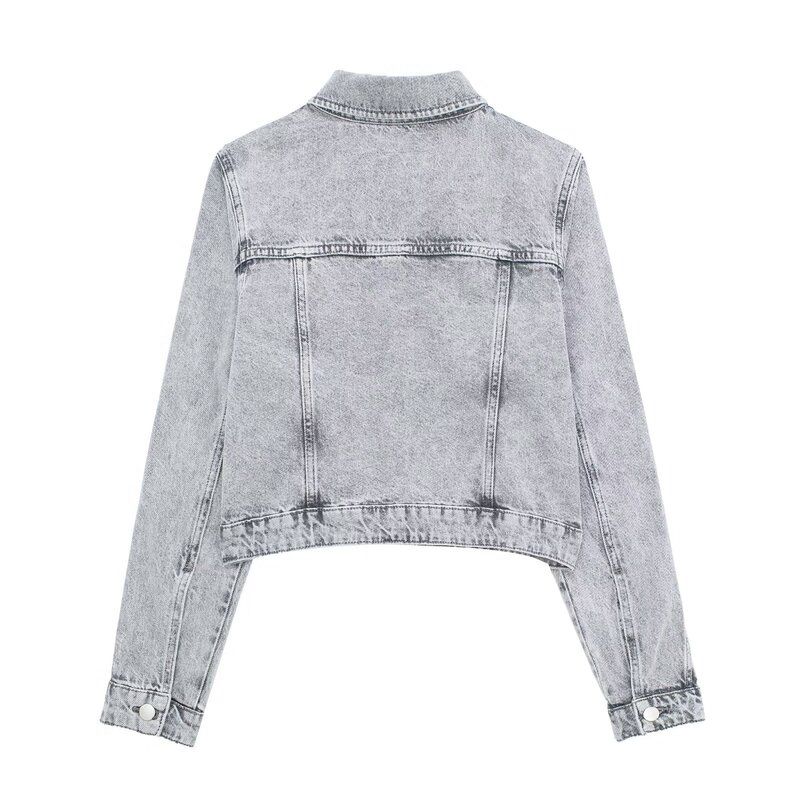 Fashion Style 2024 Spring New Women's Artificial Pearl Denim Jacket Coat High Waist Skirt 5862065 802
