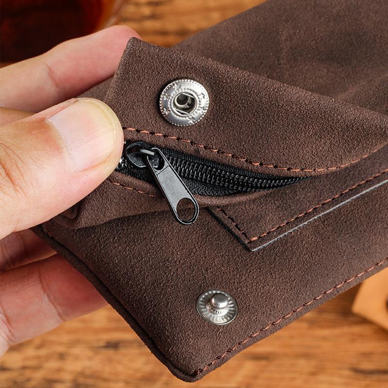 Frosted Leather Hand Cigarette Bag Foldable Storage Bag Handmade  Lighter Pouch Multifunctional  Moisturizing Bag