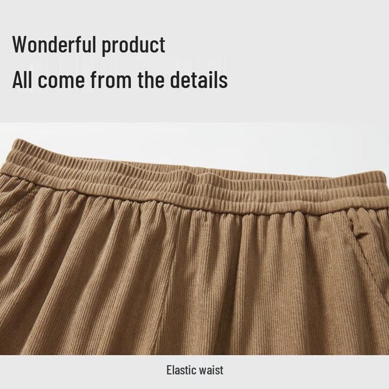 Guirenniao Unisex Corduroy Straight-Leg Casual Pants