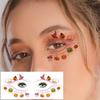 10pcs/set Halloween Eye Tattoo Stickers Colorful Pumpkin Ghost Spider  Pattern Fake Tattoo for Halloween Party Face Makeup