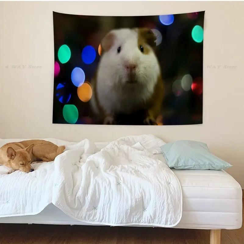 Niedlicher Meerschweinchen-Druck Wandteppich Büro Wohnzimmer Wandteppich Heim Wanddekoration Wandteppich