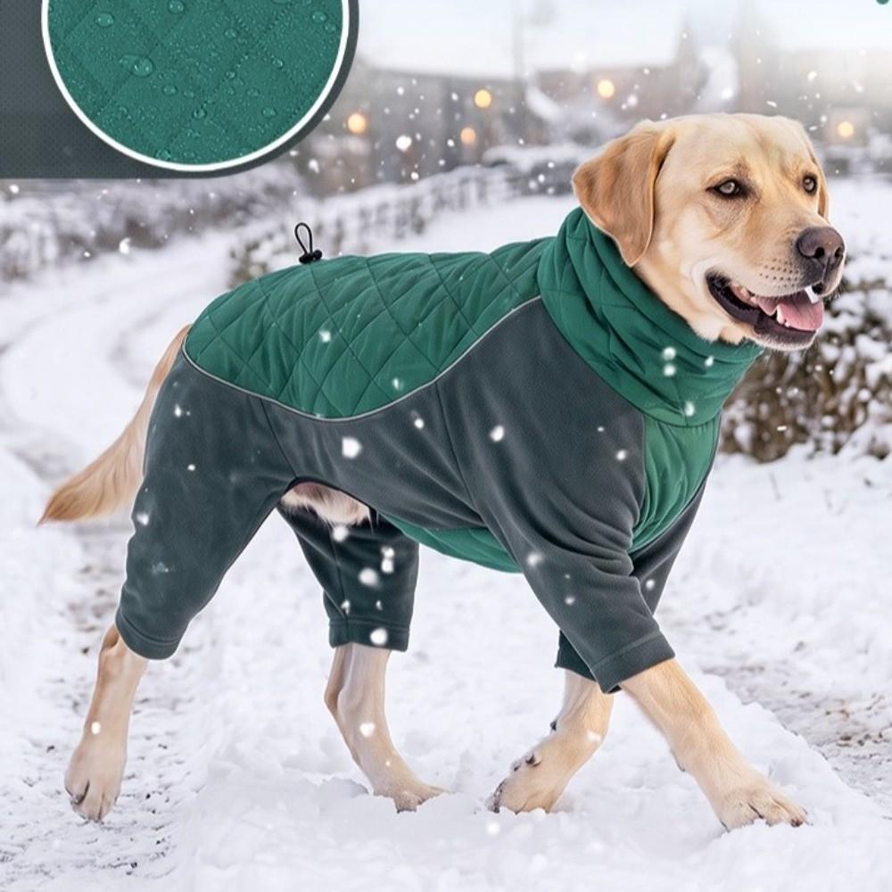 Verstellbares Hundevierbein-Sweatshirt Winddichte Hundewärmepyjama Fleece-Hundeoverall Outdoor