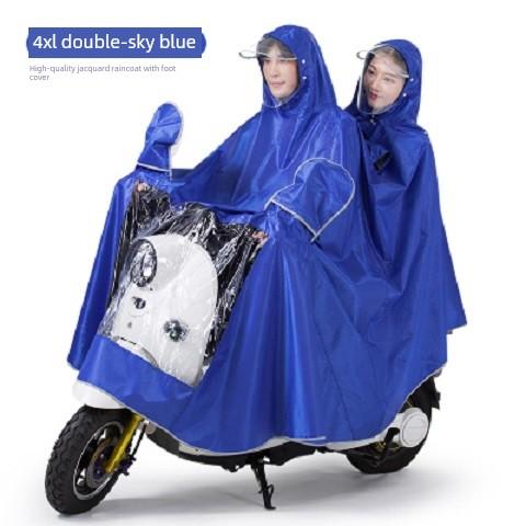 Special Raincoat for Electric Vehicles, Extra Large and Thick, Men's Single or Double Motorcycle Rain Poncho, Adult Full-Body Protection Against