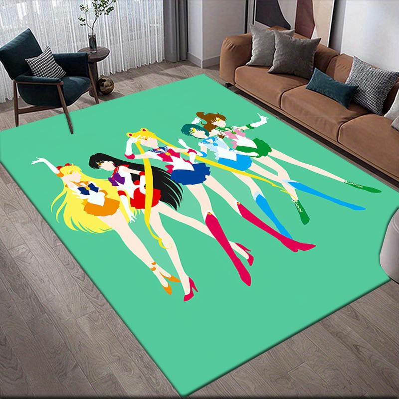 Sailor Moon Transformation Area Rug, Sailor Moon Fan Soft Carpet, Great Gift.chl