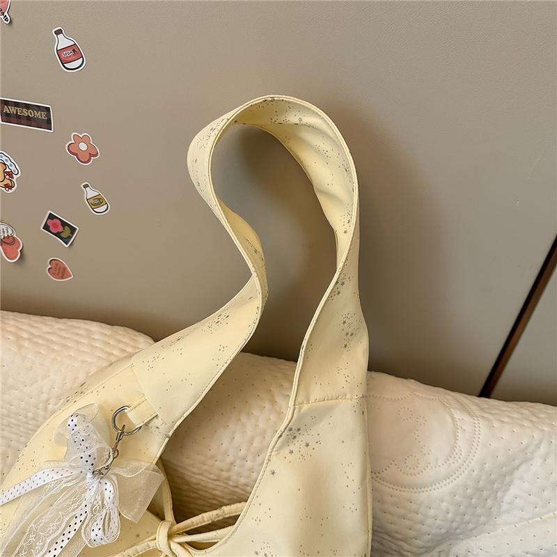 Sac à bandoulière de couleur unie Sac fourre-tout grande capacité pour femme