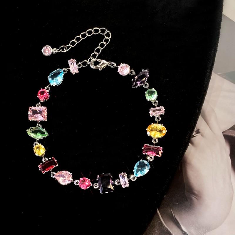 Elegant Pink Four-Leaf Clover Necklace Set With Floral Pendant Rose Gold Plated Copper Jewelry Women