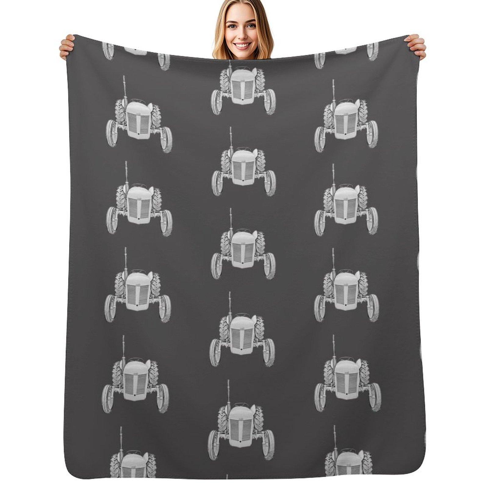 Ferguson Little Grey Fergie classic 1950s tractor Throw Blanket Breathable Lightweight Blanket for Adults Kids Size: 75*100cm, Weight: 230 GSM