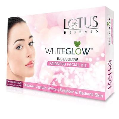 Lotus Herbals Whiteglow Insta Glow 1 Zestaw do twarzy do oczyszczania, wybielania, wygładzania Dla promiennej, rozświetlonej skóry Naturalne składniki 40g