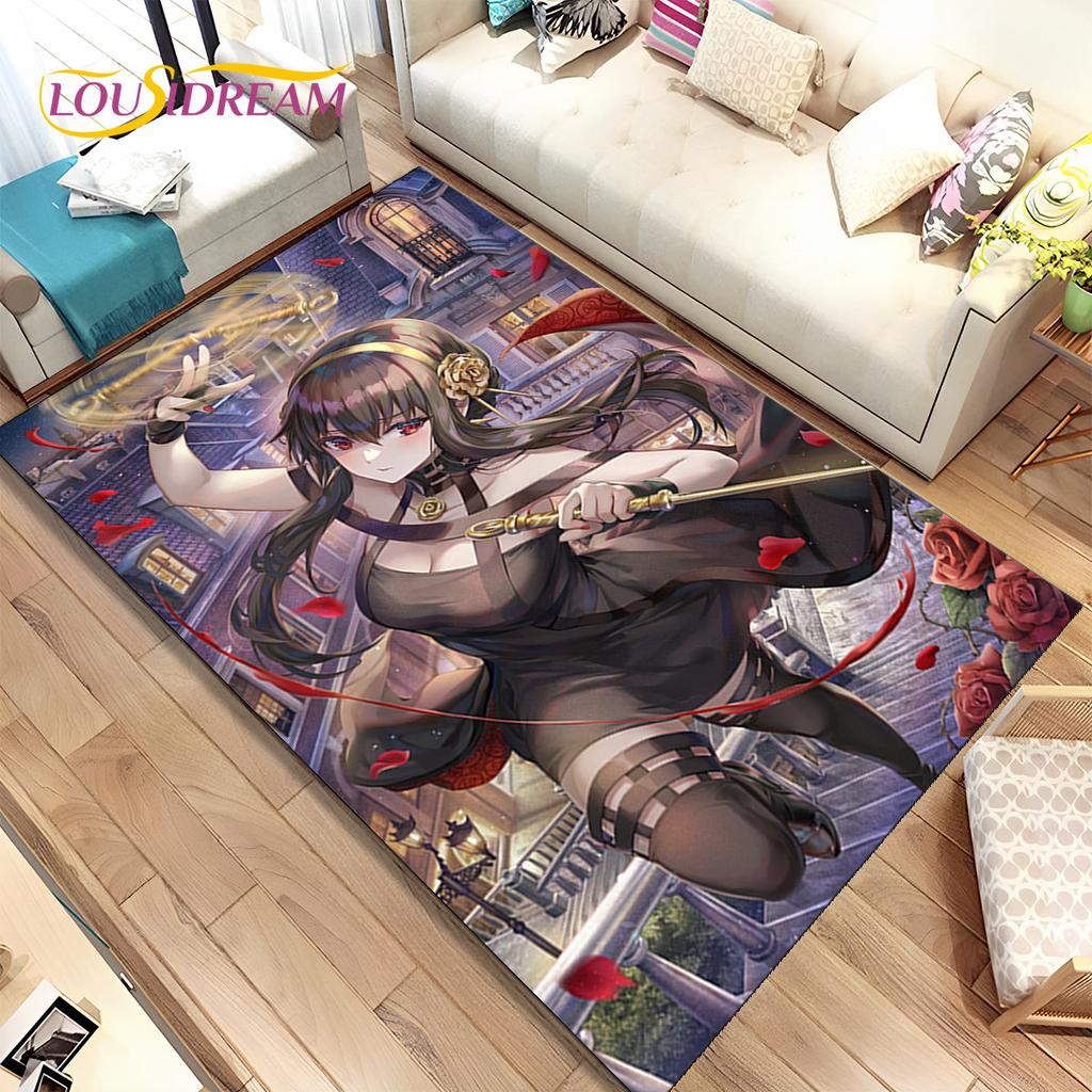 Japan Anime SPY×FAMILY Cartoon  Area Rug Large,Carpet Rug for Living Room Bedroom Sofa Doormat Decoration,kid Non-slip Floor Mat