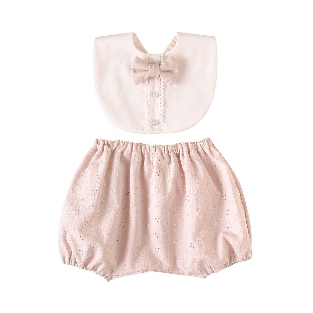 

10mois Bow Tie Bib Pink & Bloomers, Lace, розовый