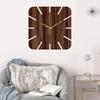 Freny Exim 12" Inch Wooden MDF Cut Mark Square Wall Clock Without Glass (Brown, 30cm x 30cm) - 19