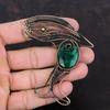 Facettierter sambischer Smaragd Anhänger Kupferdraht gewickelt Anhänger Antiker Fisch Anhänger Edelstein handgemachter Anhänger Kupferdraht Schmuck Hochzeitsgeschenk