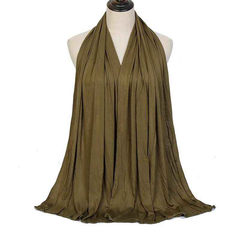 Middle East hot-selling solid color mercerized cotton headscarf soft versatile autumn and winter warm shawl ere carf