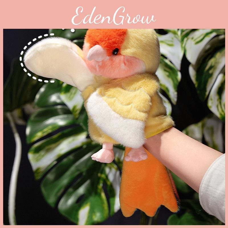 Puppet Parrot Hand Bird Plush Toy Animal Stuffed Doll Kids Decorations Gift