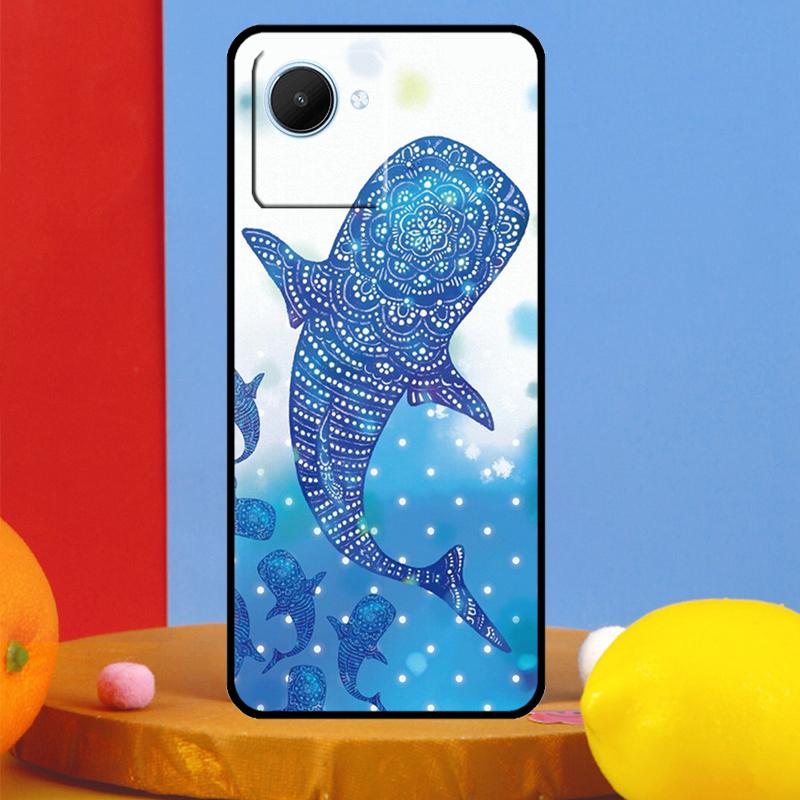 Cartoon Whale For Realme GT5 GT Neo 6 9 10 11 12 Pro Plus C21Y C25s C30 C31 C33 C35 C51 C53 C55 C67 Case