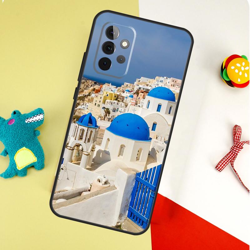 Oia Santorini Greece For Samsung Galaxy A53 A33 A13 A54 A34 A14 A55 A35 A15 A05 A06 A16 A22 A32 A52 Phone Case