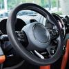 King Company KC-93785 Odorless Premium Quality Soft Silicone Leather Textured Non-Slip Car Decoration Steering Wheel Cover Black