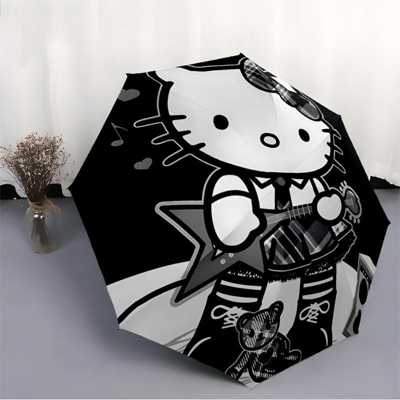 1pc Hello Kitty Automatic Umbrella 8-Bone Design Compact Gear for Outdoor Travel, Perfect Helloween Chrismas Gift for Friends or Family Yy250903221