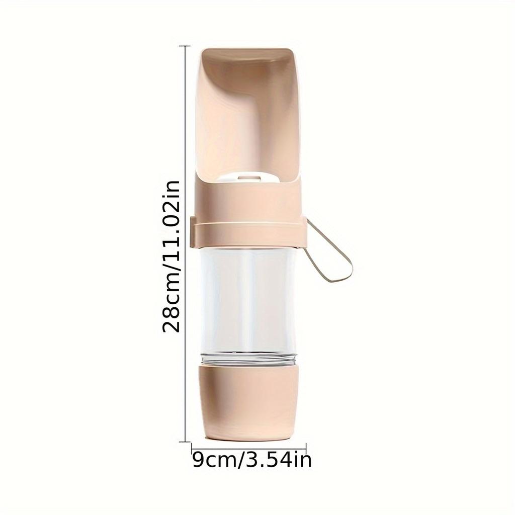 Portable Dog Water Bottle with Food Container, Outdoor Travel Water Cup for Dogs, Plastic Material, Easy To Carry for Hiking and Pet Trips