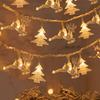 Christmas Tree Snowflake LED String Lights Banner Christmas Decoration 2025 for Home Navidad Xmas Tree Decor Fairy Light Pendant