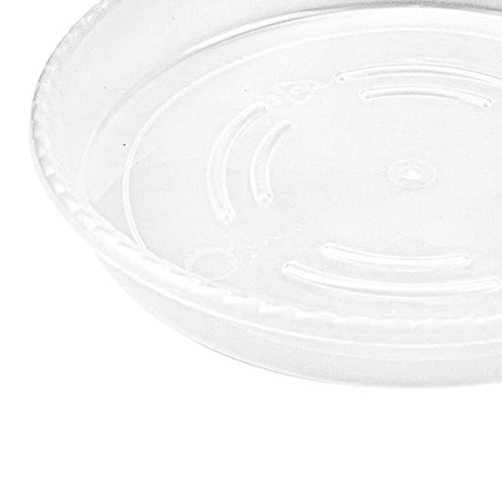 10 ks Plastové květináče odkapávací tácky Průhledné kulaté kreativní podšálky Dekor