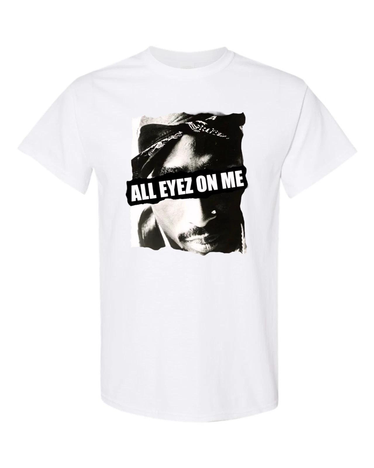 

Футболки в стиле Hip Hop Pac 2 Pac Основной исполнитель Белая футболка 90-х All Eyez On Me 3XL