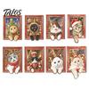 Magnetic Photo Frame Cute Cat Refrigerator Magnets, Christmas Kitty Frame, Lightweight Decals Retro Office Filing Cabinet Kitchen Holiday Decor