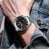 Men Waterproof Luminous Watch Stainless Steel Business Watches Quartz Wristwtch