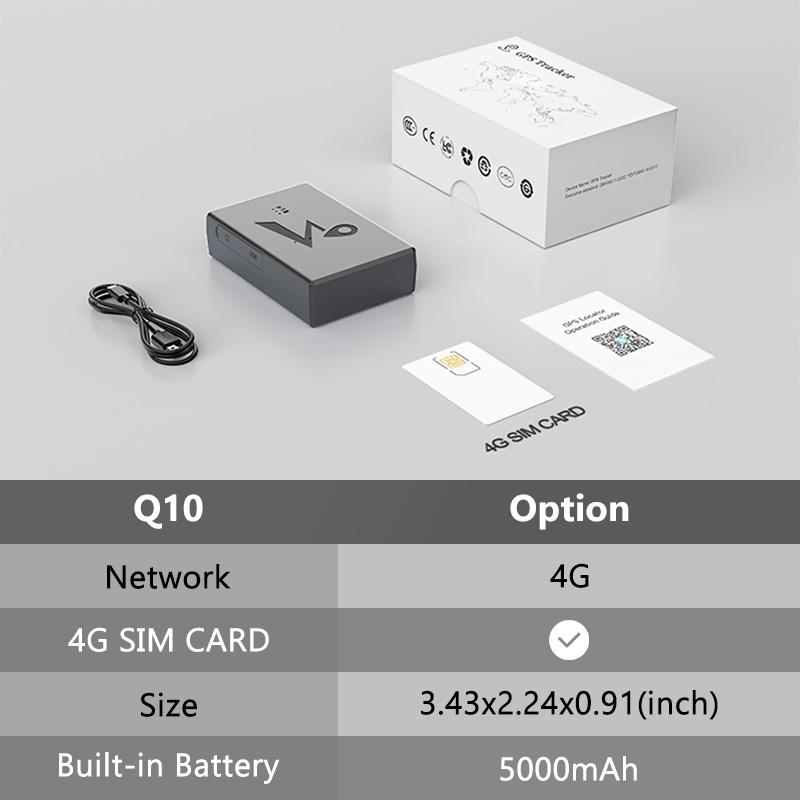 20000/10000mAh GPS Tracker Auto 4G Vehicle GPS Locator Real-time GPS Tracking Device Geo-Fence Vibration Alarm GPS Location APP