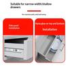 2Pcs Kitchen Cupboard Drawer Slides 17Mm Wide Furniture Guide Rail Full Extension Parts Hardware Furniture Drawer Slides Parts