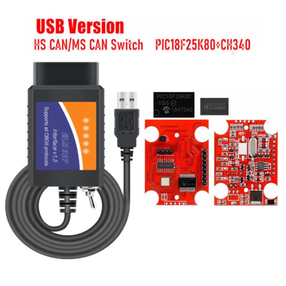 

ELM327 USB V1.5 with HS/MS Switch for Ford Forscan Hidden Features