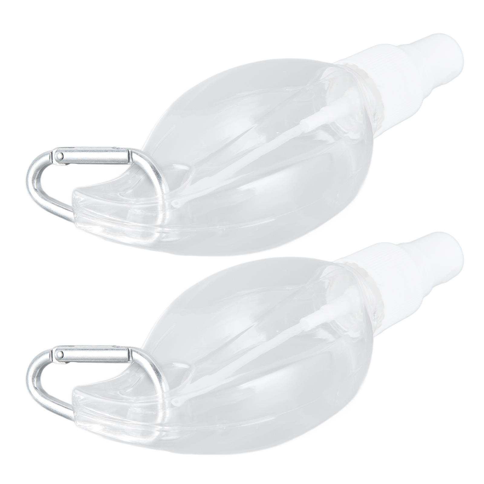 

2 Pcs 50ml Travel Keychain Bottles Portable Plastic Clear Leakproof Refillable Empty Squeeze Container for Hand