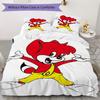 Literie motif Fix und Foxi, Ensemble couette Housse de couette Taie d'oreiller Cadeau d'anniversaire pour la maison(1 housse de couette + 2 taies d'oreiller, sans garniture.)_lx