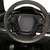 Car Steering Wheel Cover Molding Cover Trims Accessories Compatible for Chevrolet Corvette C7 2014-2019 Carbon Fiber Look Steering Wheel Accessories