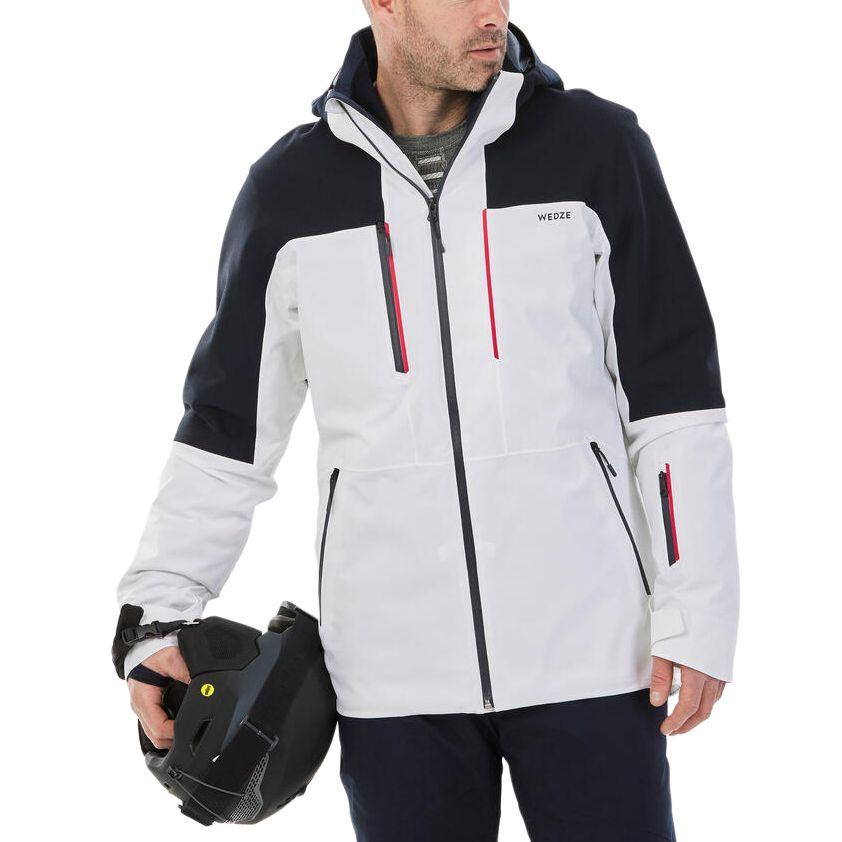 

DECATHLON WEDZE 500 SPORT Теплый, Водонепроницаемый и Прочный Съемный Капюшон Лыжный Джемпер с Длинным Рукавом Мужской Кипенно-Белый/Синий Черный XL