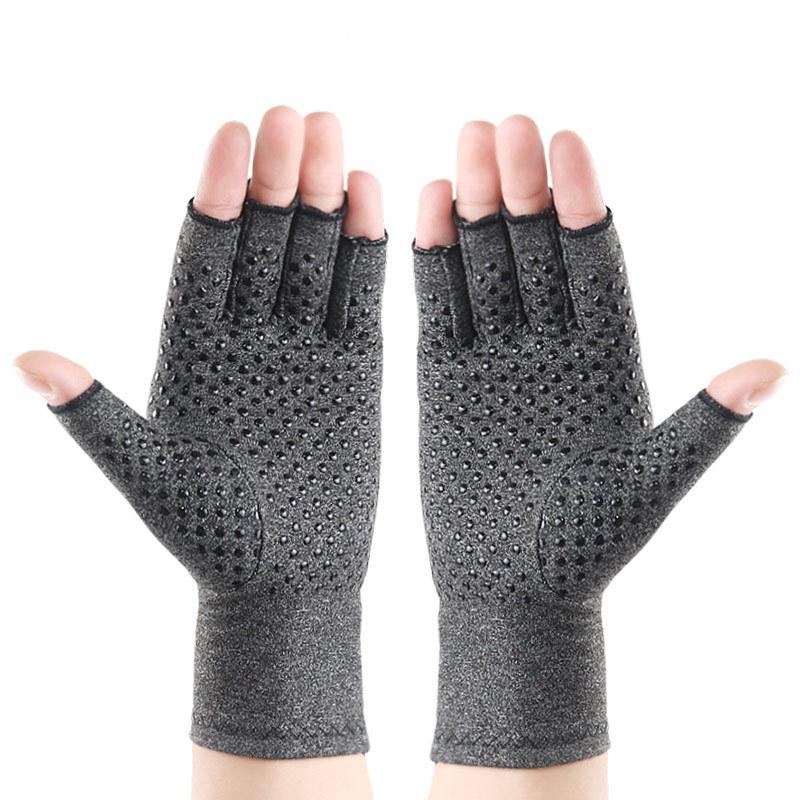 Silicone Dispensing Non-slip Pressure Gloves, Soft and Breathable Wrist Discomfort, Half-finger Protective Tendon Sheath Mother Gloves