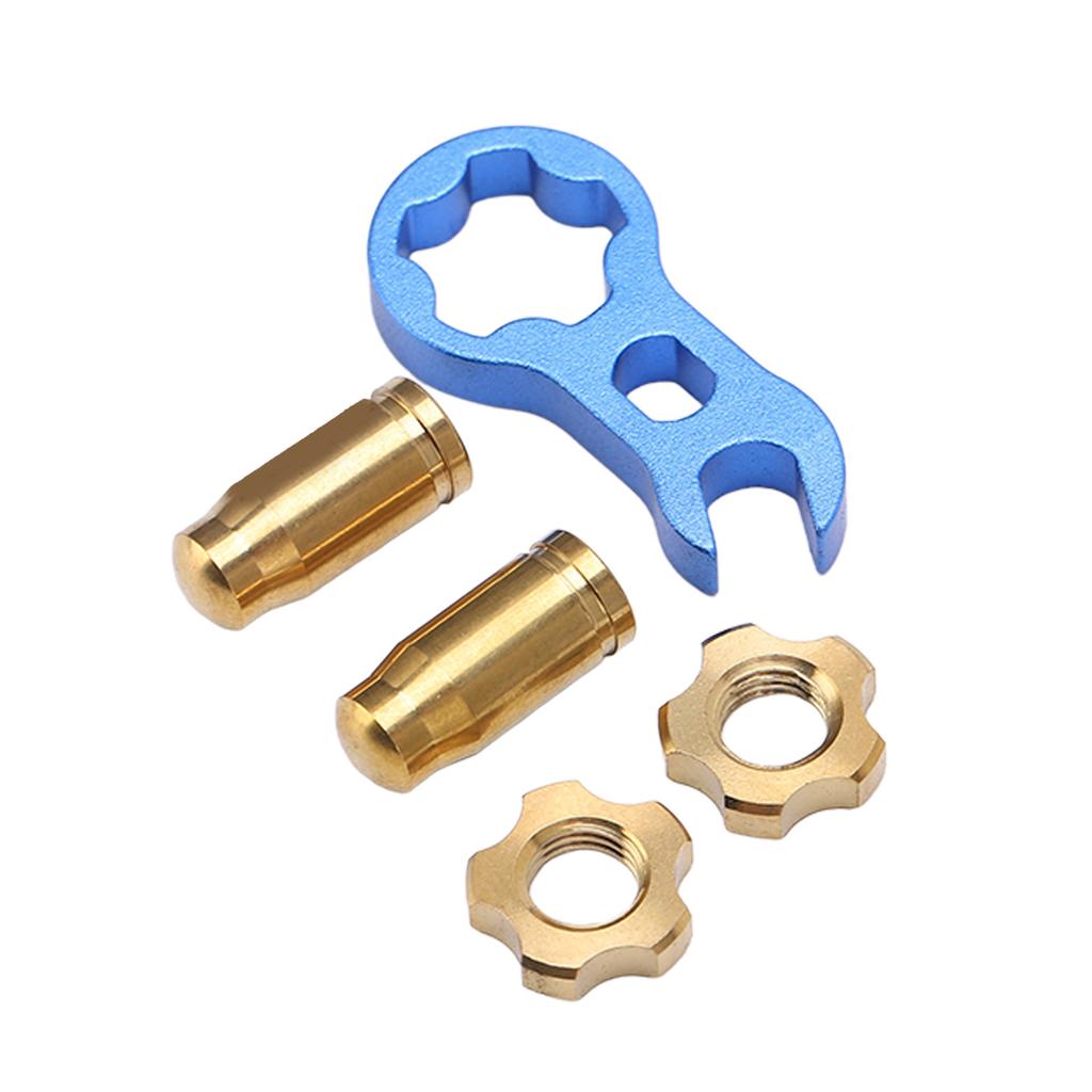 RISK 7pcs Titanium Alloy Bicycle Presta Valve Cap Strong Hardness Bike Tire Valve Cover Nut SetGold